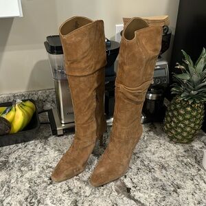Suede tall boots